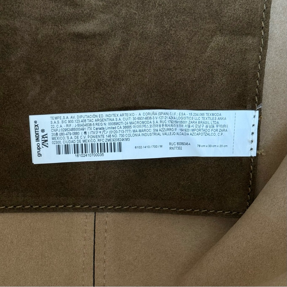 Suede Brand New Zara Bag with Pouch.Premium Collection. 100% cow leather (Suede) - Picture 13 of 16